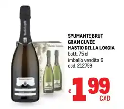 Metro Spumante brut gran cuvée MASTIO DELLA LOGGIA offerta