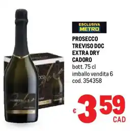 Metro Prosecco treviso doc extra dry CADORO offerta