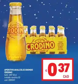 Metro Aperitivo analcolico biondo CRODINO offerta