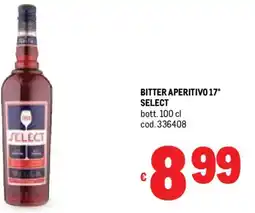 Metro Bitter aperitivo 17° SELECT offerta