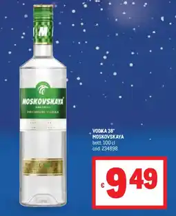 Metro Vodka 38° MOSKOVSKAYA offerta