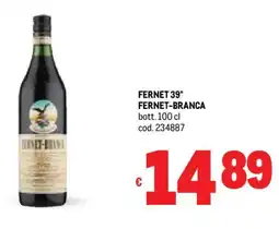 Metro Fernet 39° FERNET-BRANCA offerta