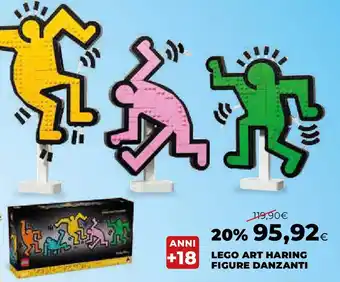Lego art haring figure danzanti