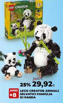 Extracoop Lego creator animali selvatici famiglia di panda offerta