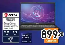 Unieuro msi MODERN 15 H AI C2HMG-276IT offerta