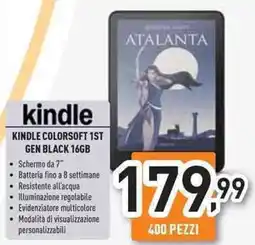 Unieuro KINDLE COLORSOFT 1ST GEN BLACK 16GB offerta