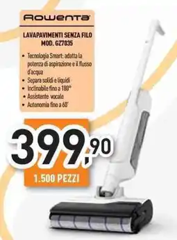 Unieuro Rowenta LAVAPAVIMENTI SENZA FILO MOD. GZ7035 offerta