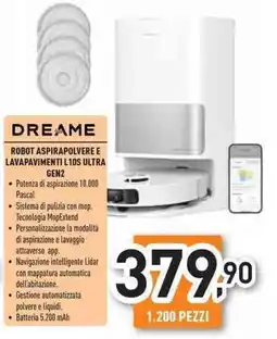 Unieuro DREAME ROBOT ASPIRAPOLVERE E LAVAPAVIMENTI L10S ULTRA GEN2 offerta