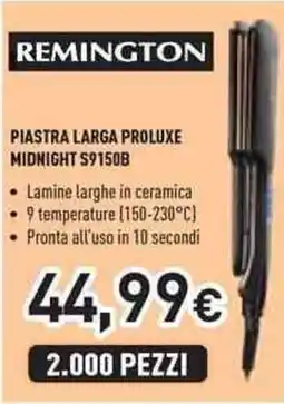 Unieuro REMINGTON PIASTRA LARGA PROLUXE MIDNIGHT S9150B offerta