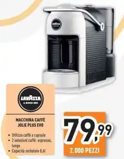Unieuro Lavazza macchina caffé jolie plus evo offerta
