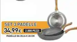 Unieuro Tognana set 3 padelle offerta