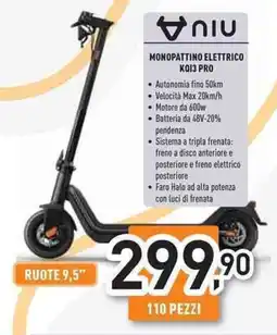 Unieuro MONOPATTINO ELETTRICO KQ13 PRO offerta