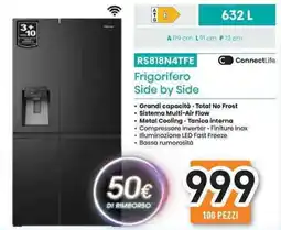 Unieuro Hisense Frigorifero Side by Side RS818N4TFE offerta