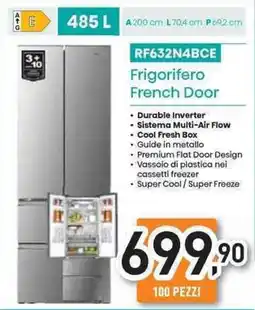 Unieuro Hisense Frigorifero French Door RF632N4BCE offerta