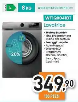 Unieuro Hisense Lavatrice WFIQ8041BT offerta