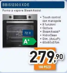 Unieuro Electrolux Forno a vapore Steam Assist BBIS12300XDE offerta