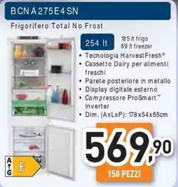 Unieuro Electrolux Frigorifero Total No Frost BCN A 275E4 SN offerta