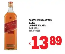 Metro Scotch whisky 40° red LABEL JOHNNIE WALKER offerta