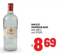 Metro Rum 37,5° PAMPERO BLANCO offerta