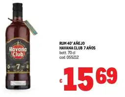 Metro Rum 40° añejo HAVANA CLUB 7 AÑOS offerta