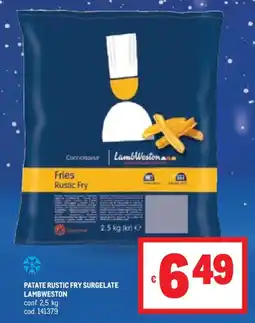 Metro Patate rustic fry surgelate LAMBWESTON offerta