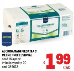 Metro Asciugamani piegati a c METRO PROFESSIONAL offerta