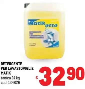 Metro Detergente per lavastoviglie MATIK offerta