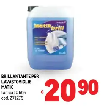 Metro Brillantante per lavastoviglie MATIK offerta