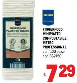 Metro Fingerfood minipiatto compostabile METRO PROFESSIONAL offerta