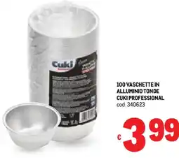 Metro 100 vaschette in allumini CUKI PROFESSIONAL offerta