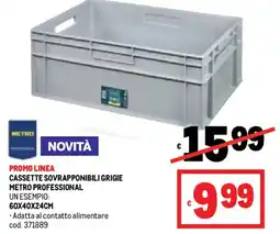 Metro Cassette sovrapponibili grigie METRO PROFESSIONAL offerta