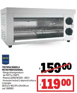 Metro Tostiera singola METRO PROFESSIONAL offerta
