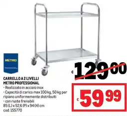 Metro Carrello a 2 livelli METRO PROFESSIONAL offerta