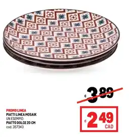Metro Piatti linea mosaik offerta