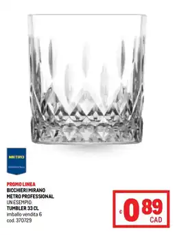 Metro Bicchieri mirano METRO PROFESSIONAL offerta