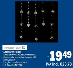 Metro Tarrington house tenda luminosa a fiocco di neve offerta
