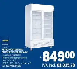 Metro Metro professional frigorifero per bevande offerta