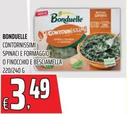 Coop Bonduelle contornissimi spinaci e formaggio o finocchio e besciamella offerta