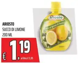 Coop Ariosto succo di limone offerta