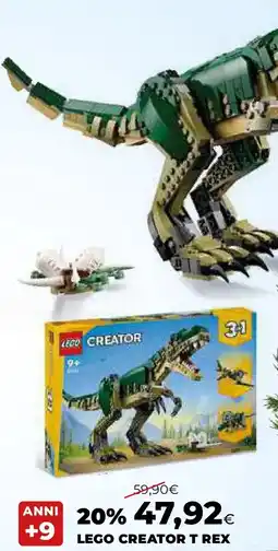 Ipercoop Lego creator t rex offerta
