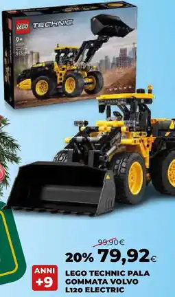 Ipercoop Lego technic pala gommata volvo l120 electric offerta