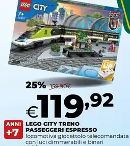 Ipercoop Lego city treno passeggeri espresso offerta