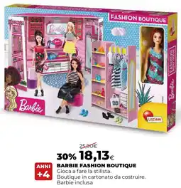 Ipercoop Barbie fashion boutique offerta