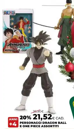 Ipercoop Personaggi dragon ball e one piece offerta