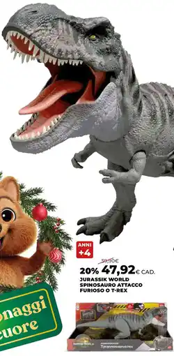 Ipercoop Jurassik world spinosauro attacco furioso o t-rex offerta