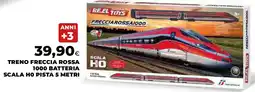Ipercoop Treno freccia rossa 1000 batteria scala ho pista 5 metri offerta