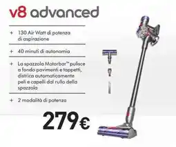 Unieuro dyson v8 advanced offerta