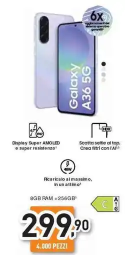 Unieuro SAMSUNG Galaxy A36 5G offerta