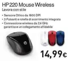 Unieuro HP 220 Mouse Wireless offerta