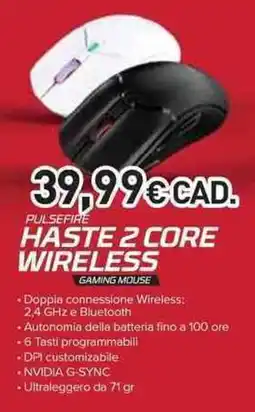 Unieuro Hyperx haste 2 core wireless offerta